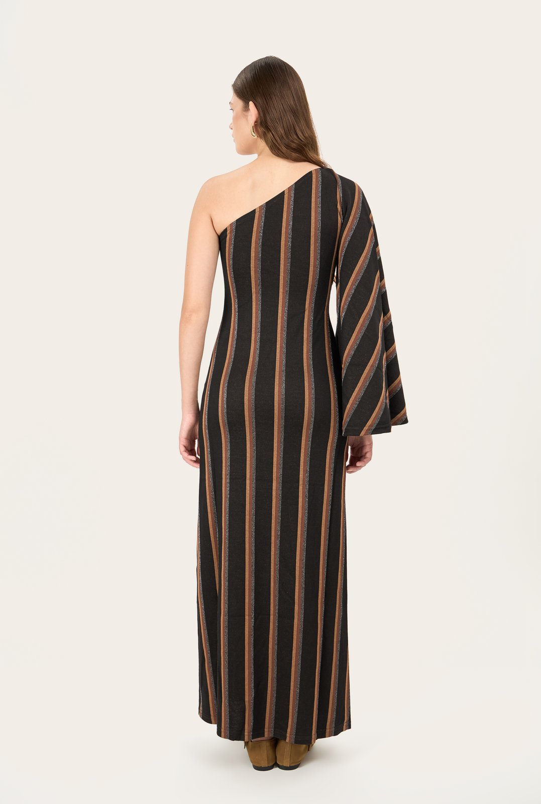 ABITO AMAIA RIGHE NERO €235 - 50%