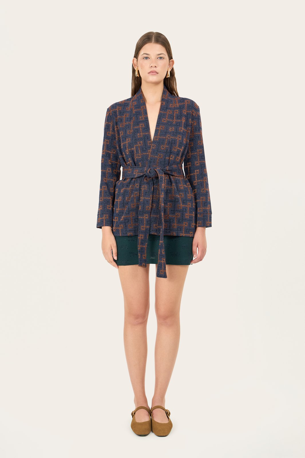 CARDIGAN MARYLIN GEOMAC MULTI BLU €198 - 50%