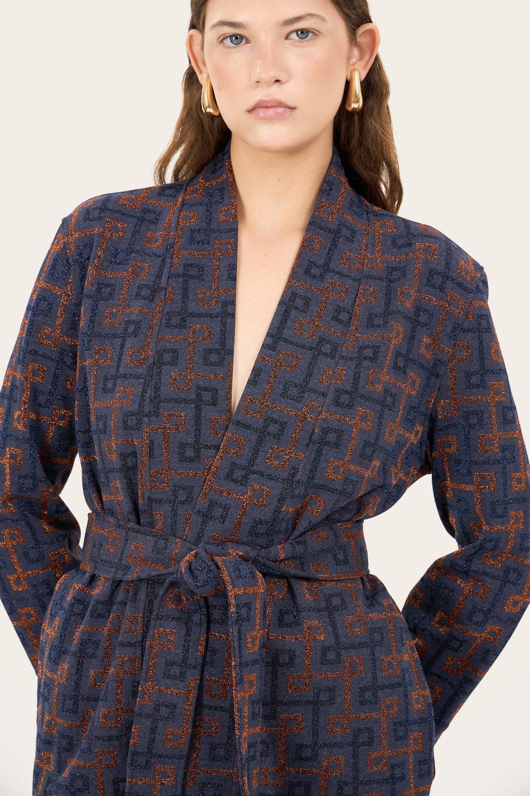 CARDIGAN MARYLIN GEOMAC MULTI BLU €198 - 50%
