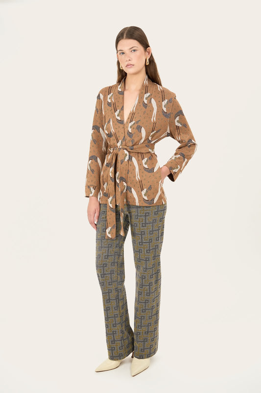PANTALONE POLINESIA GEOMAC MULTI GRIGIO €173 - 50%