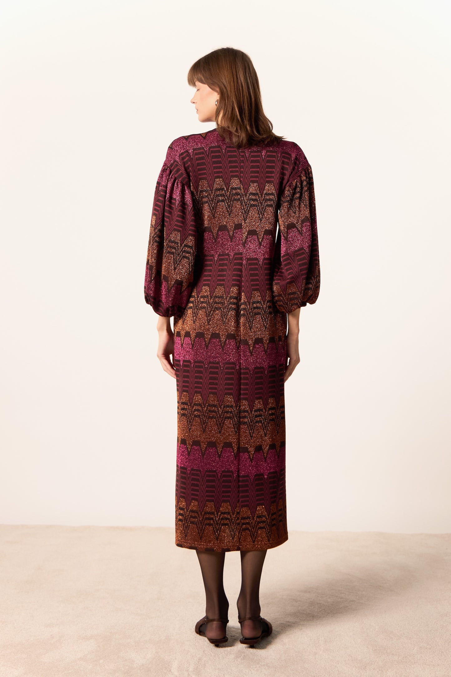 AVION MULTI FUCHSIA TRAPEZE DRESS