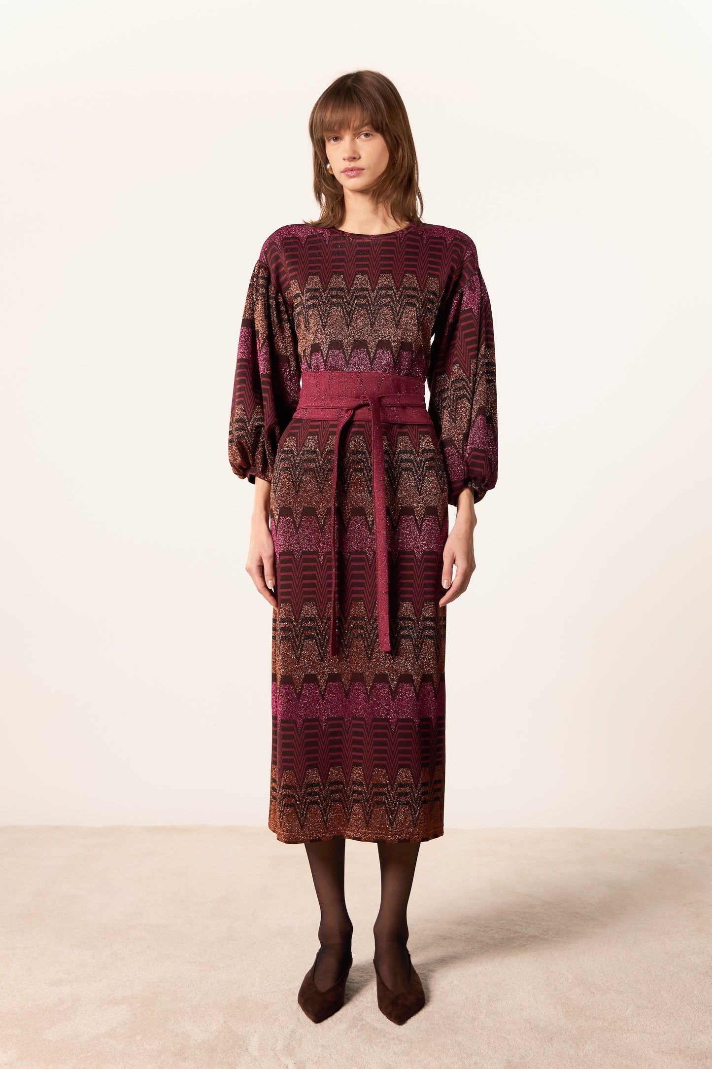 AVION MULTI FUCHSIA TRAPEZE DRESS