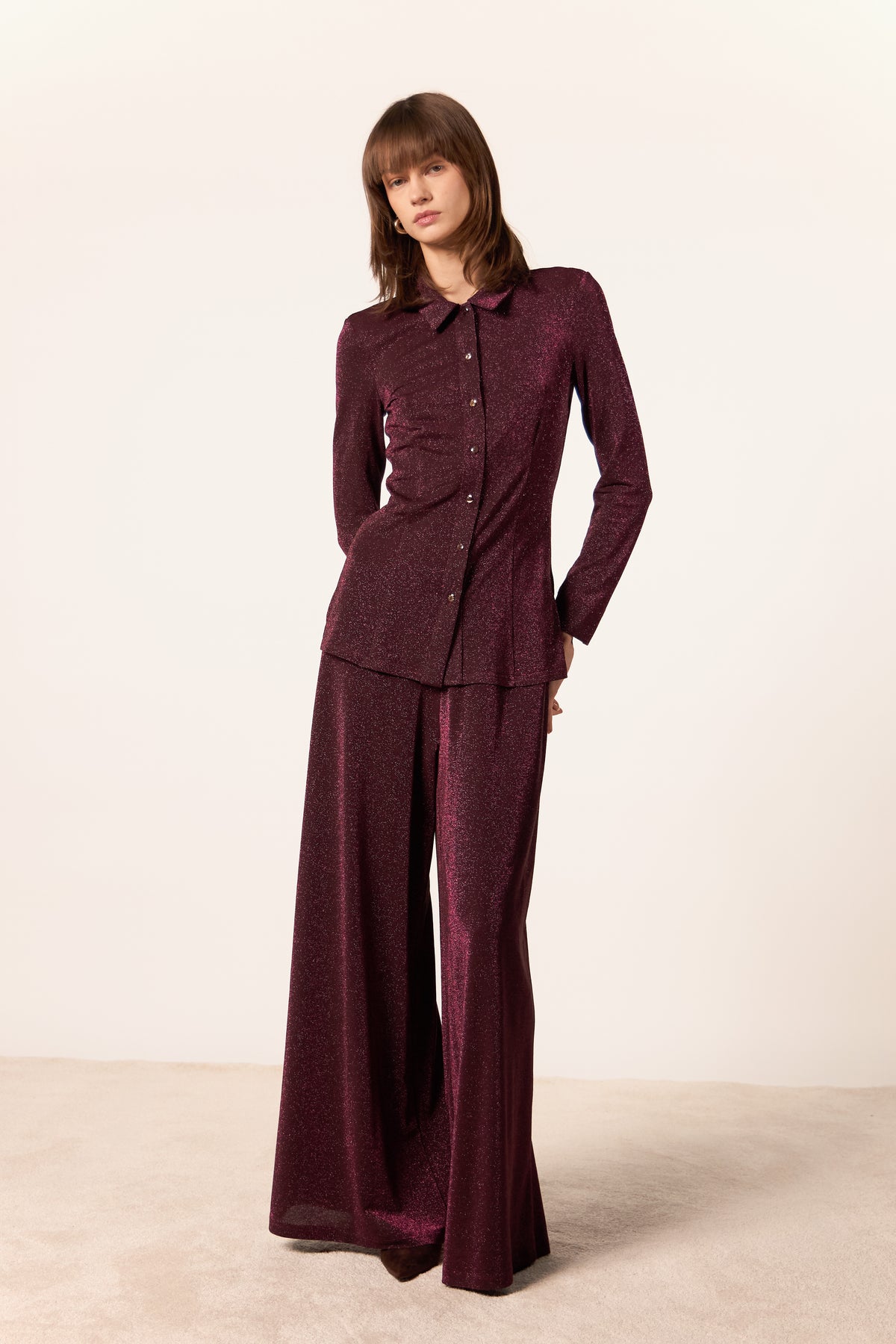 CAMICIA MILOU PLIX MARRONE