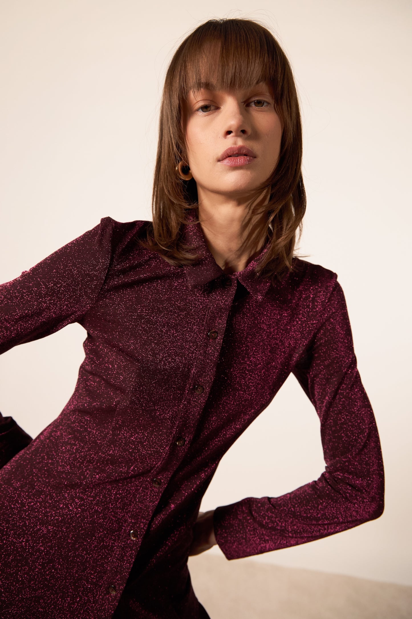 CAMICIA MILOU PLIX MARRONE