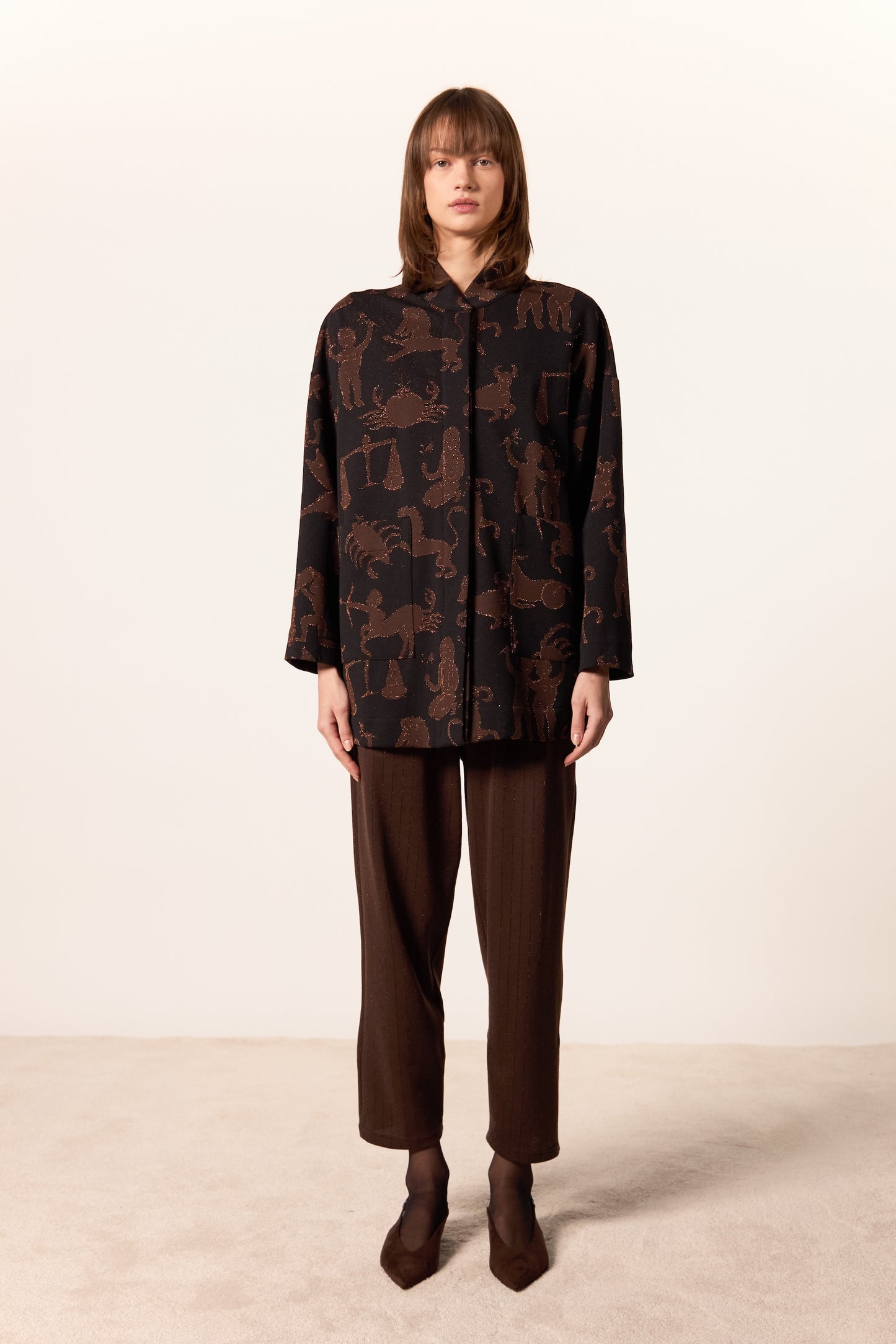 CARDIGAN CHICA OROSCOPO MARRONE