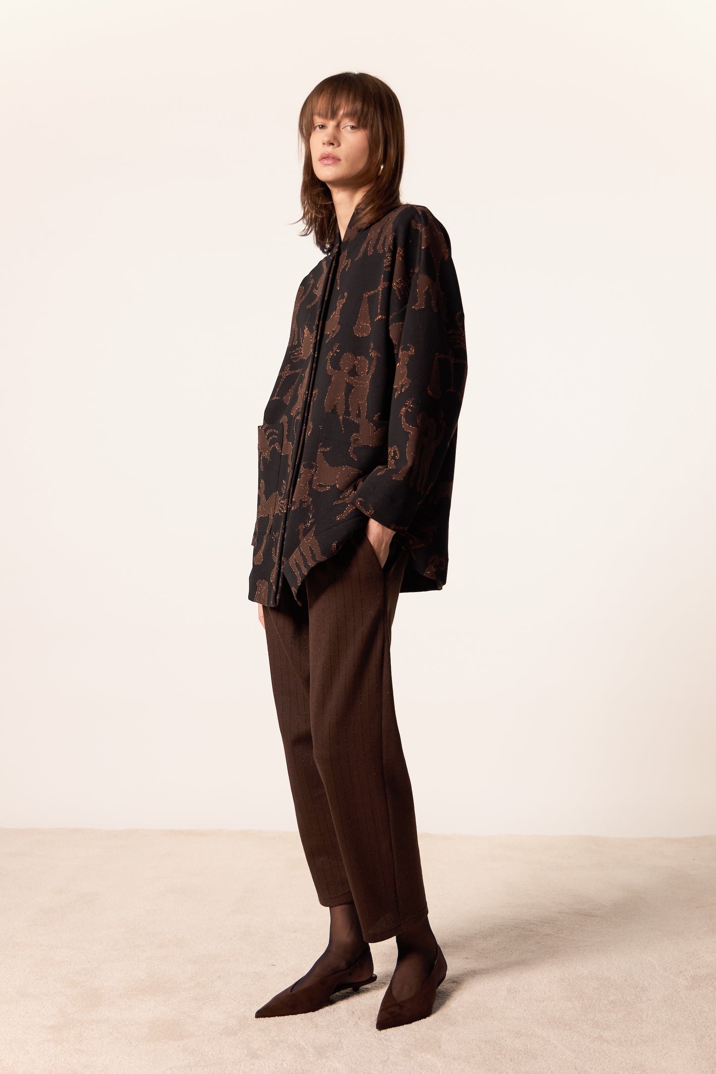 CARDIGAN CHICA OROSCOPO MARRONE