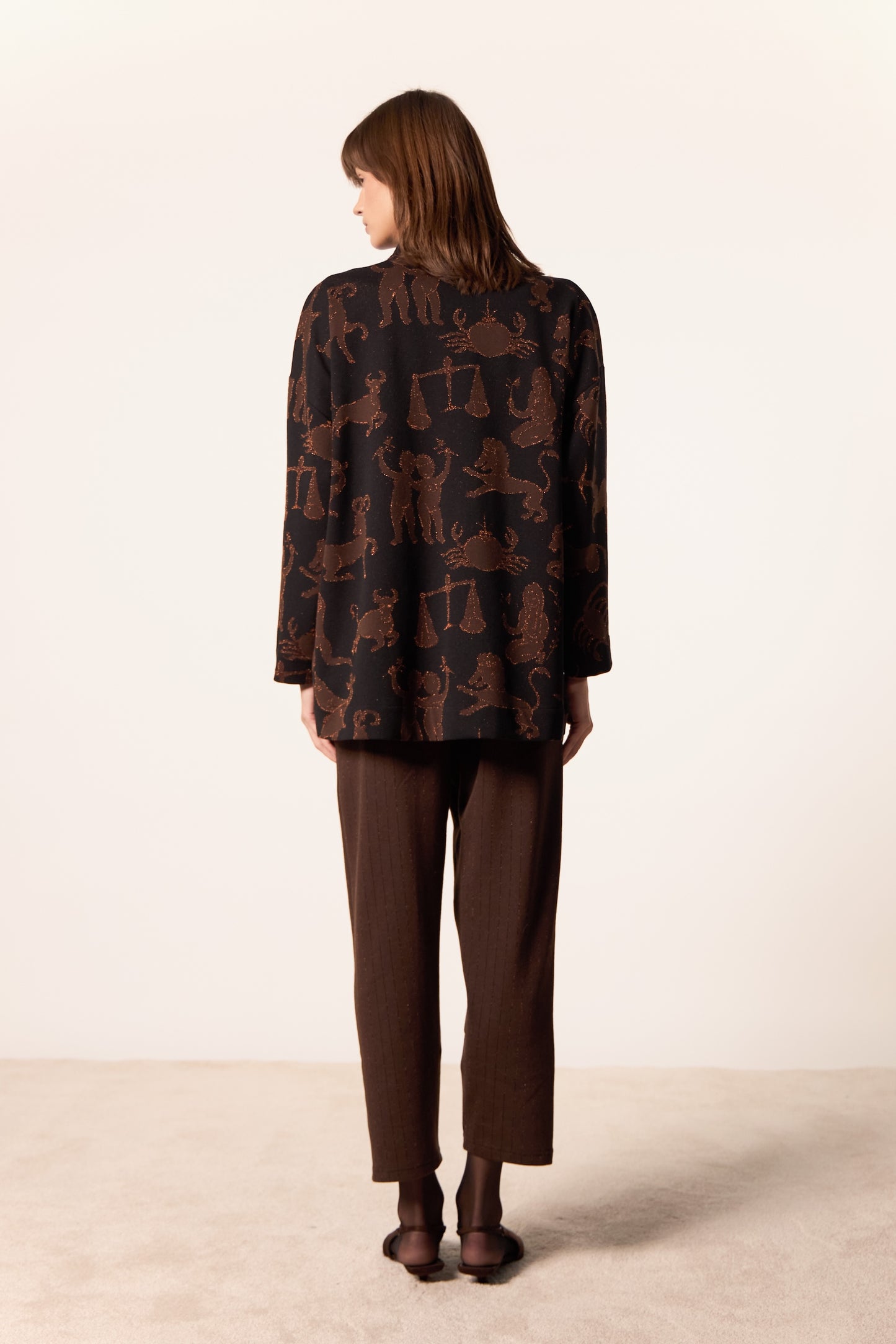 CARDIGAN CHICA OROSCOPO MARRONE