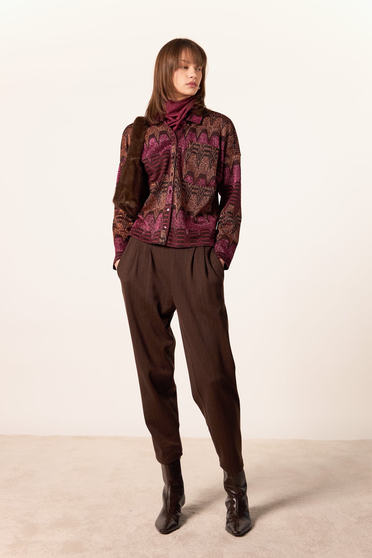 CAMICIA MISSISSIPPI TRAPEZIO MULTI FUCSIA