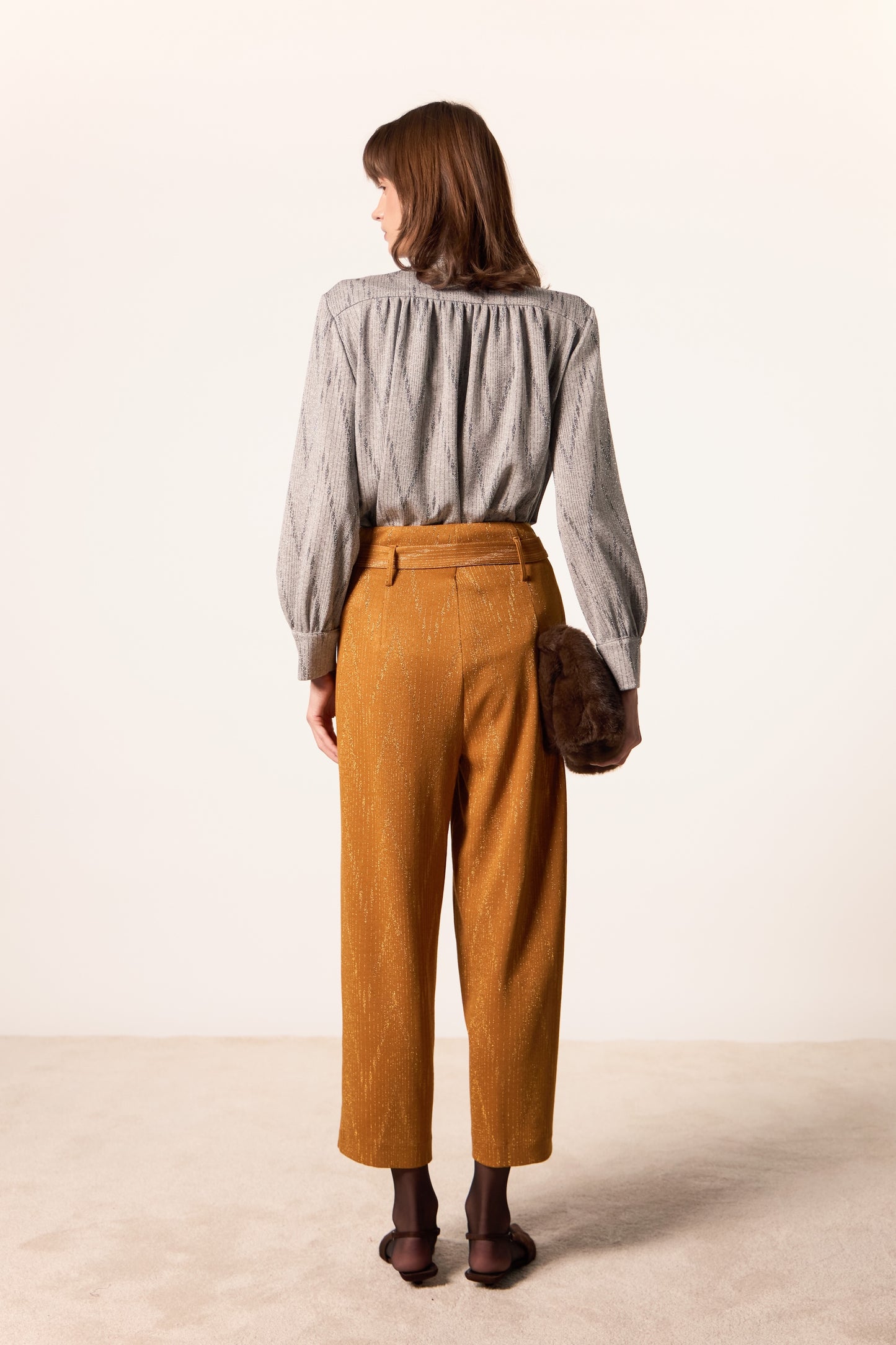 PANTALONE PEGGY CORDA COGNAC