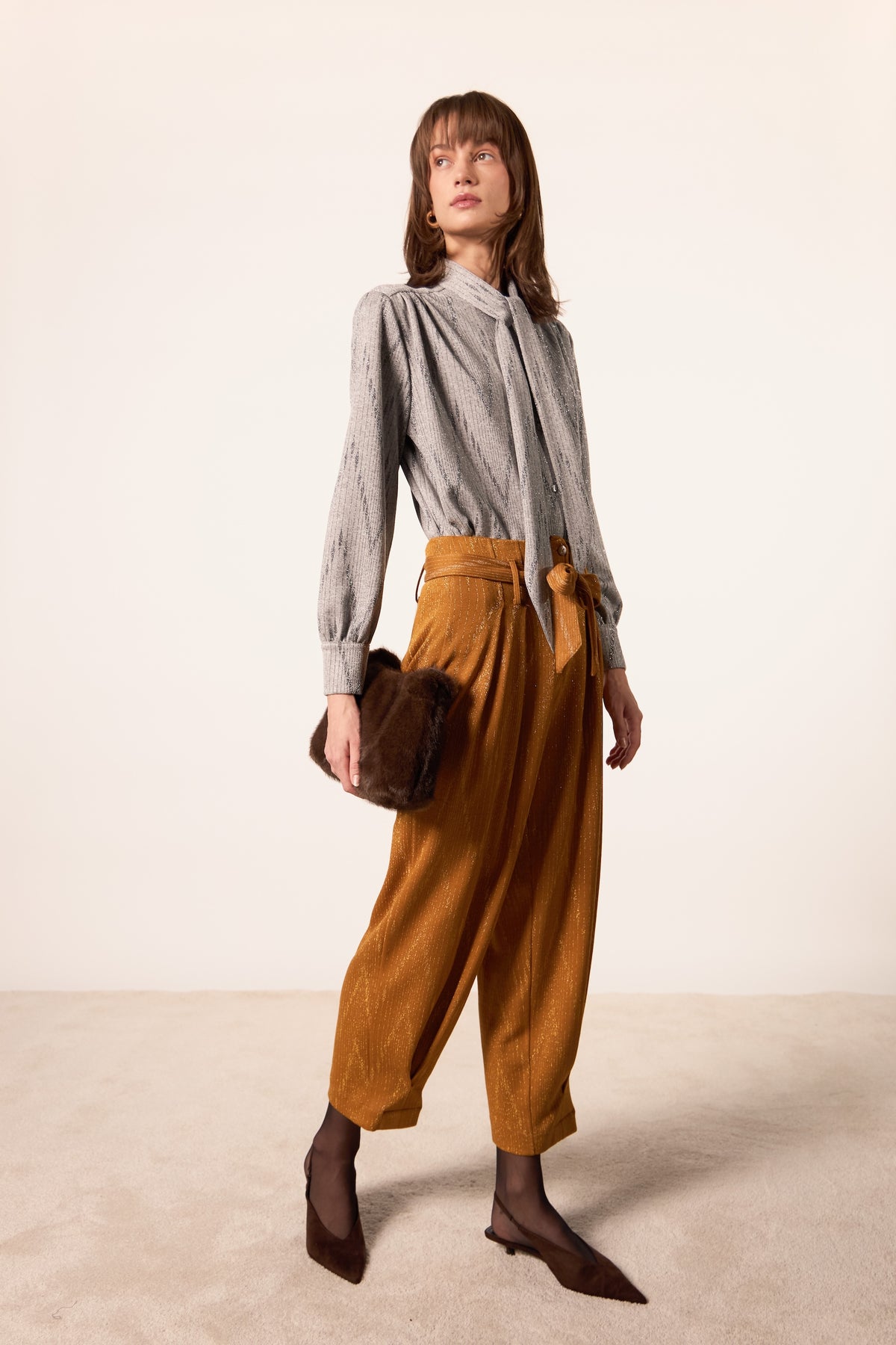 PANTALONE PEGGY CORDA COGNAC