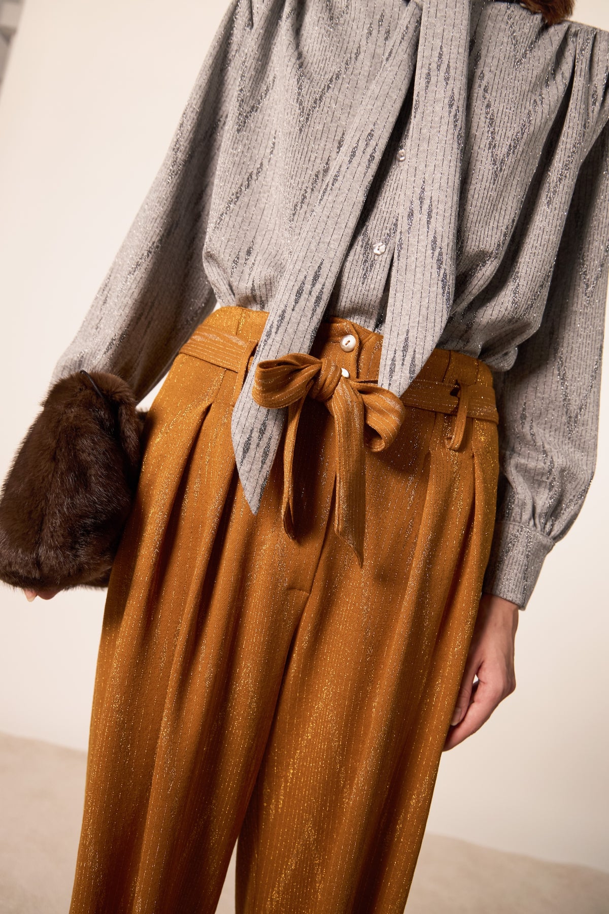 PANTALONE PEGGY CORDA COGNAC
