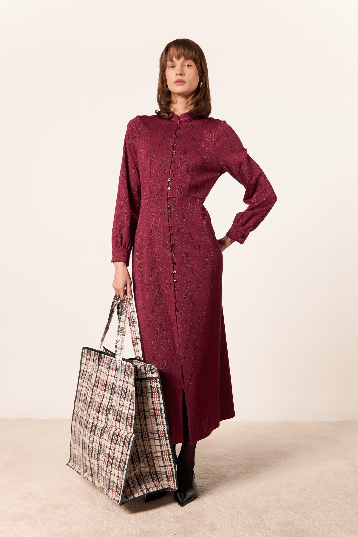ALCHEMY ROPE BORDEAUX DRESS