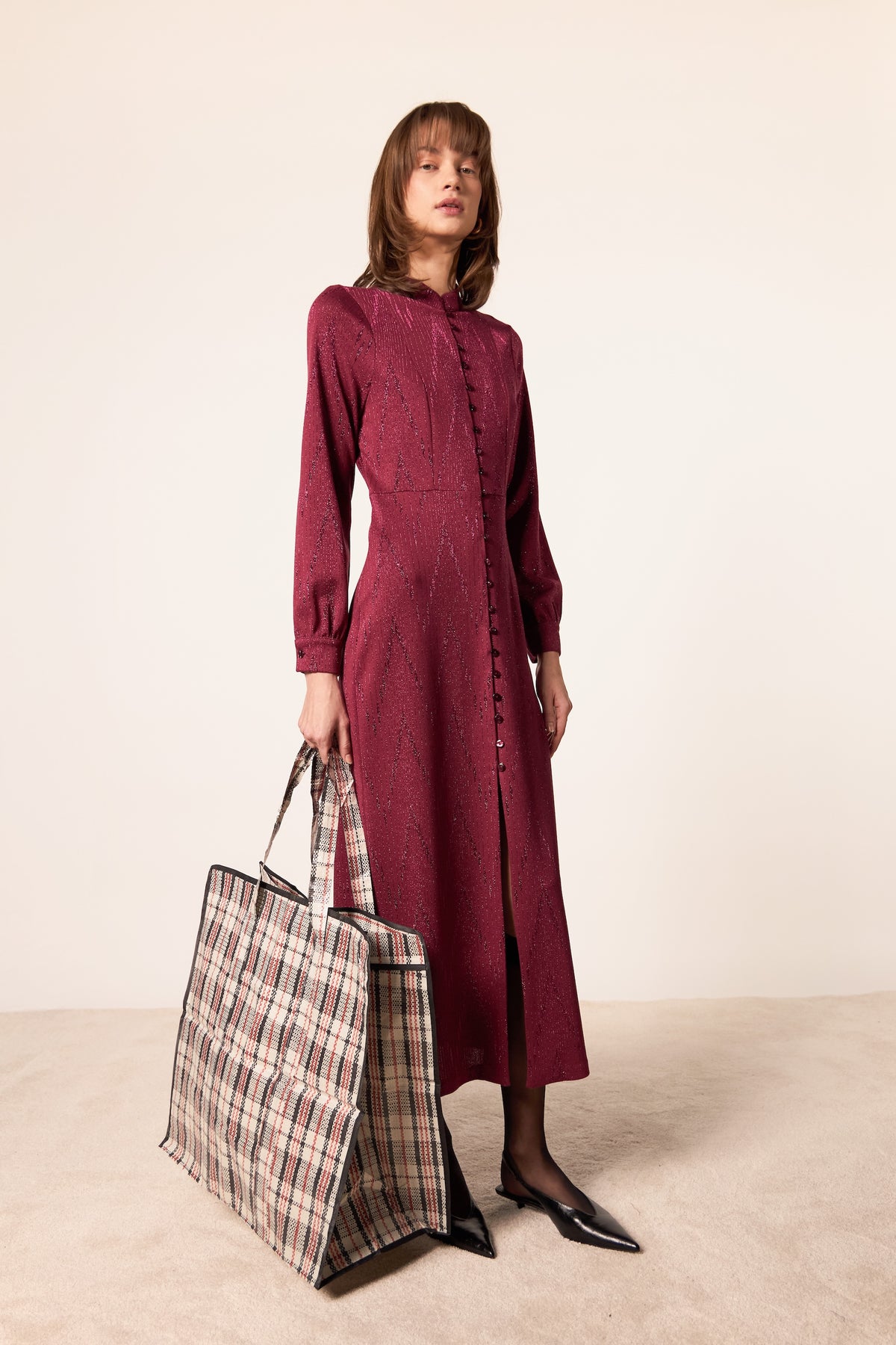 ALCHEMY ROPE BORDEAUX DRESS