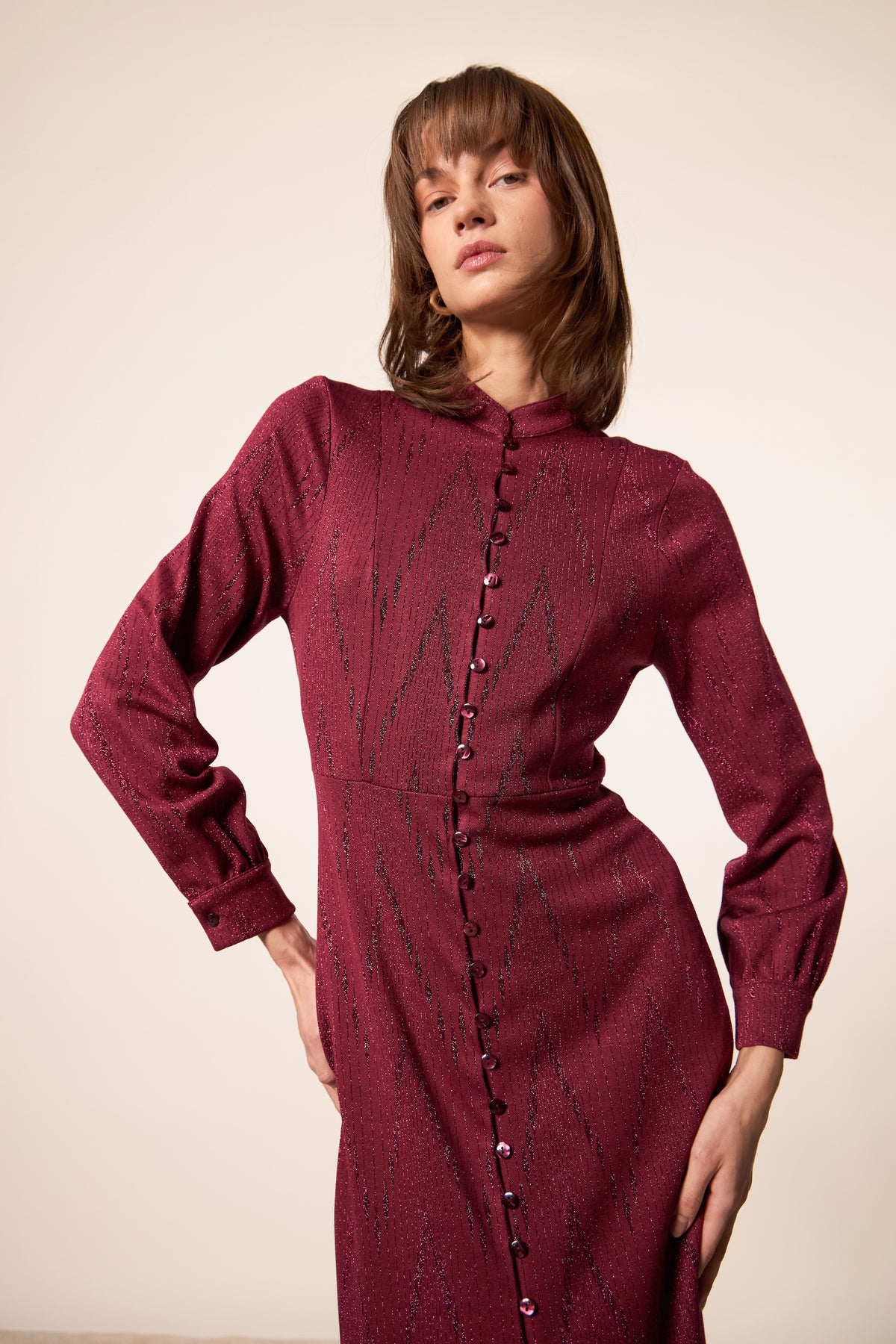 ALCHEMY ROPE BORDEAUX DRESS