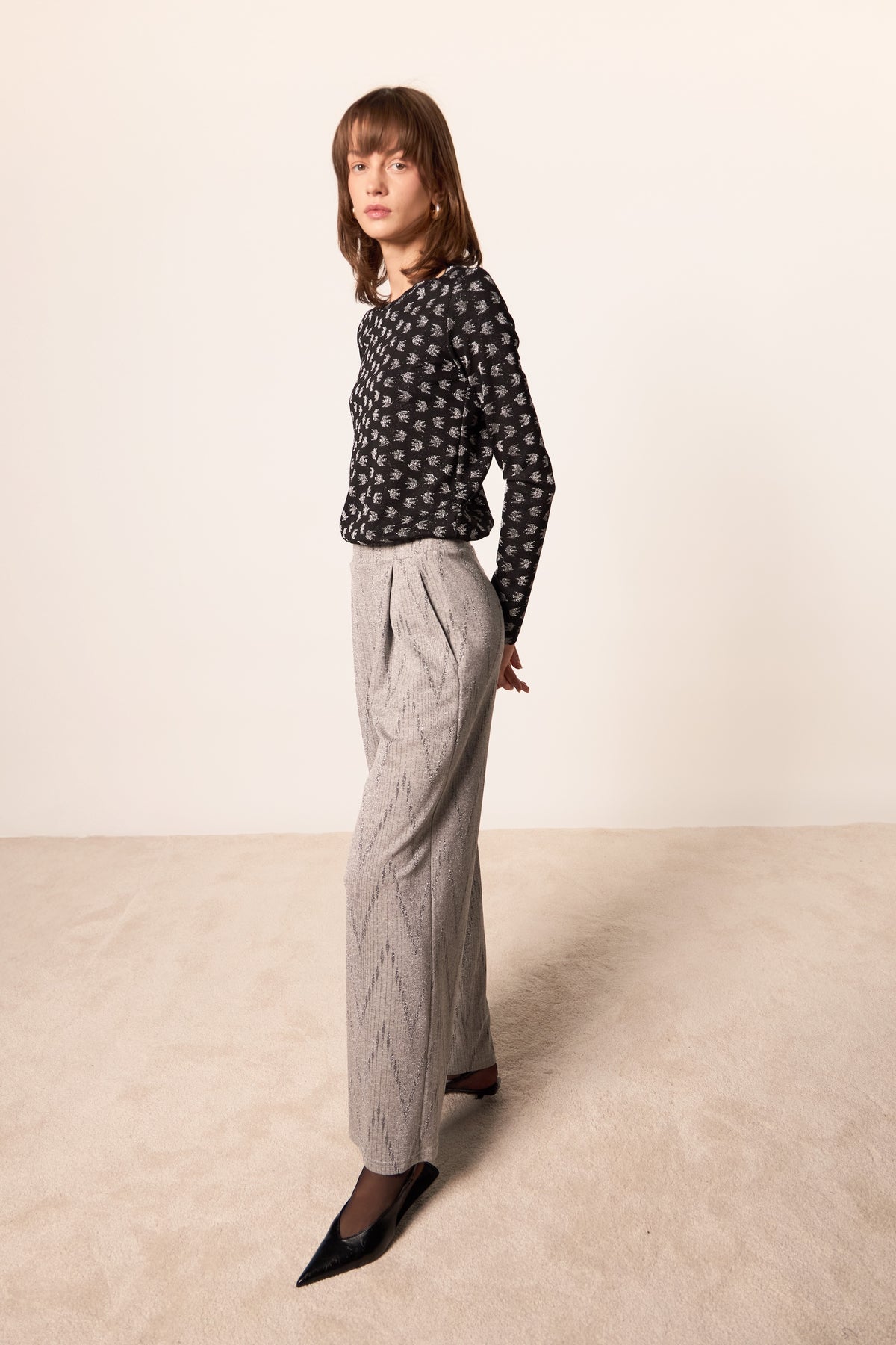 PANTALONE POETICA CORDA GRIGIO