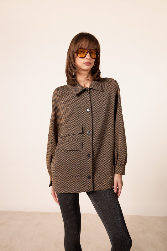 MIRADOR JACKET ANTHRACITE HERRINGBONE