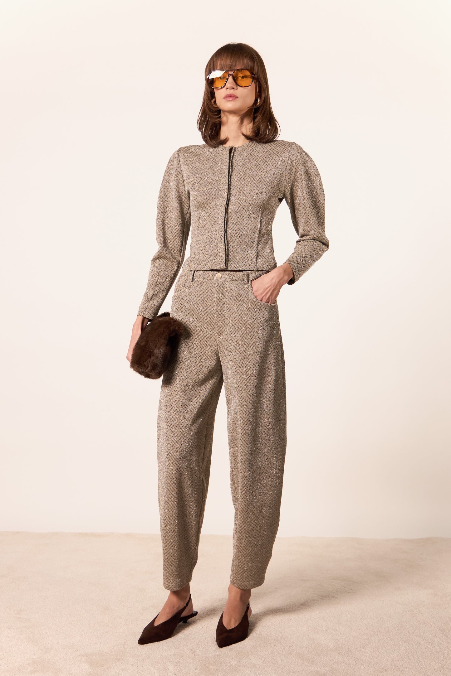 PANTALONE PUNCH SPINA GREIGE