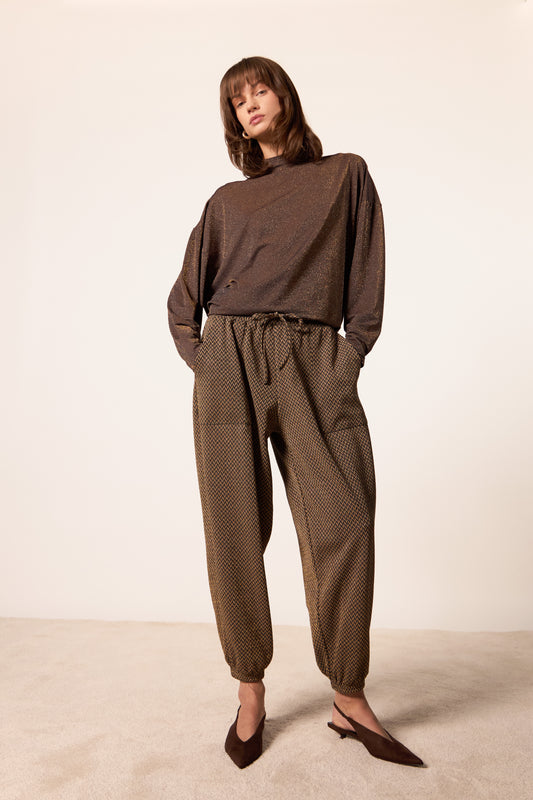 PANTALEO SPINA ANTHRACITE TROUSERS