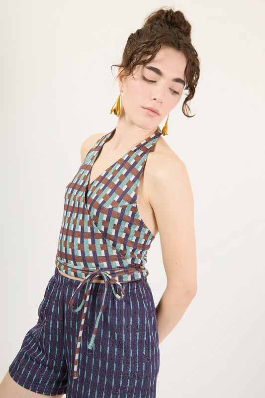 TOP MANHATTAN GEOMETRIC ACQUA €137 - 50%