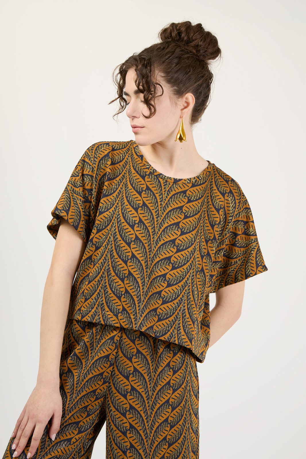 TOP MARGOT LEAF COGNAC