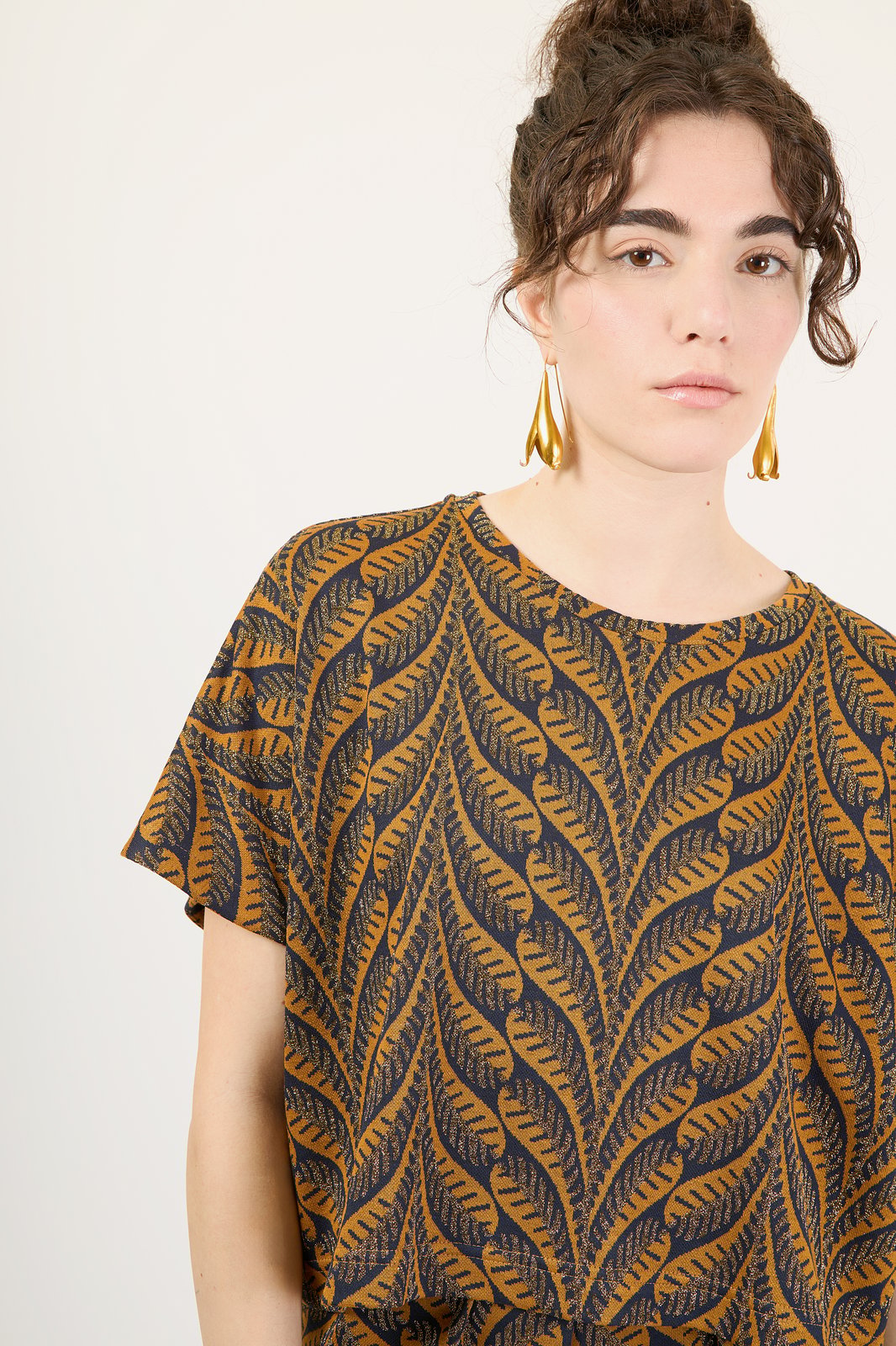 TOP MARGOT LEAF COGNAC
