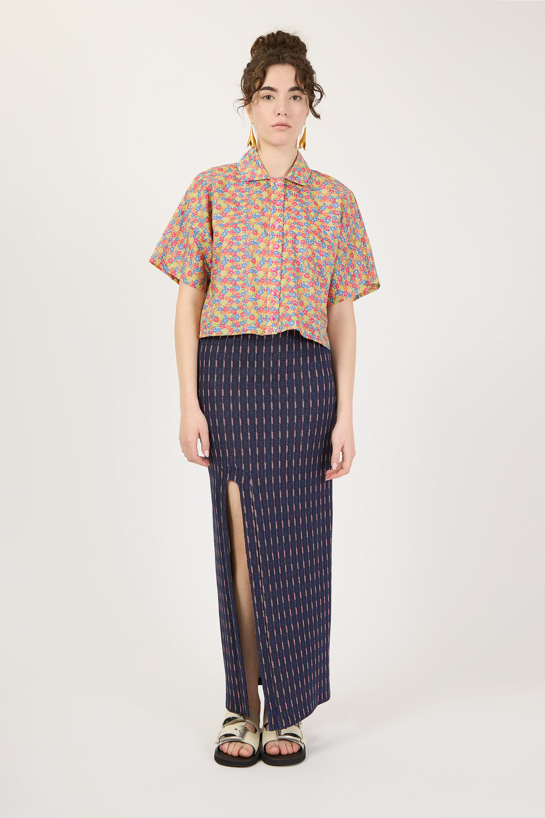 CAMICIA MORGANA FIORE FLUO