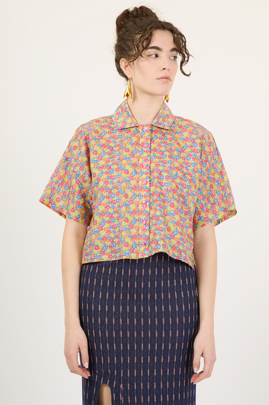 CAMICIA MORGANA FIORE FLUO