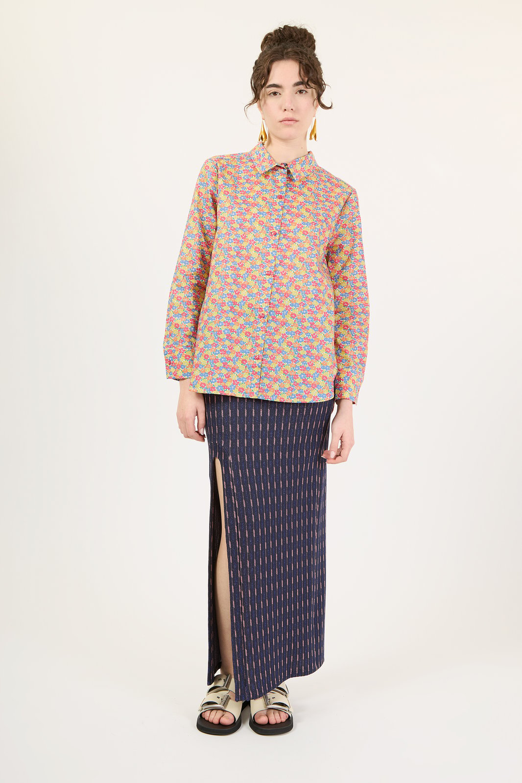 CAMICIA MABELLA FIORE FLUO