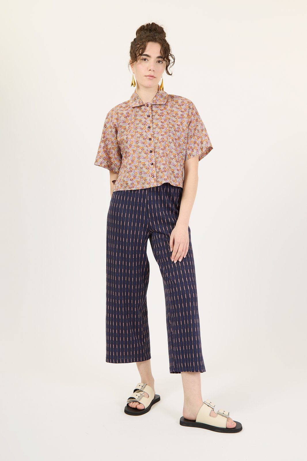 CAMICIA MORGANA FIORE MARRONE
