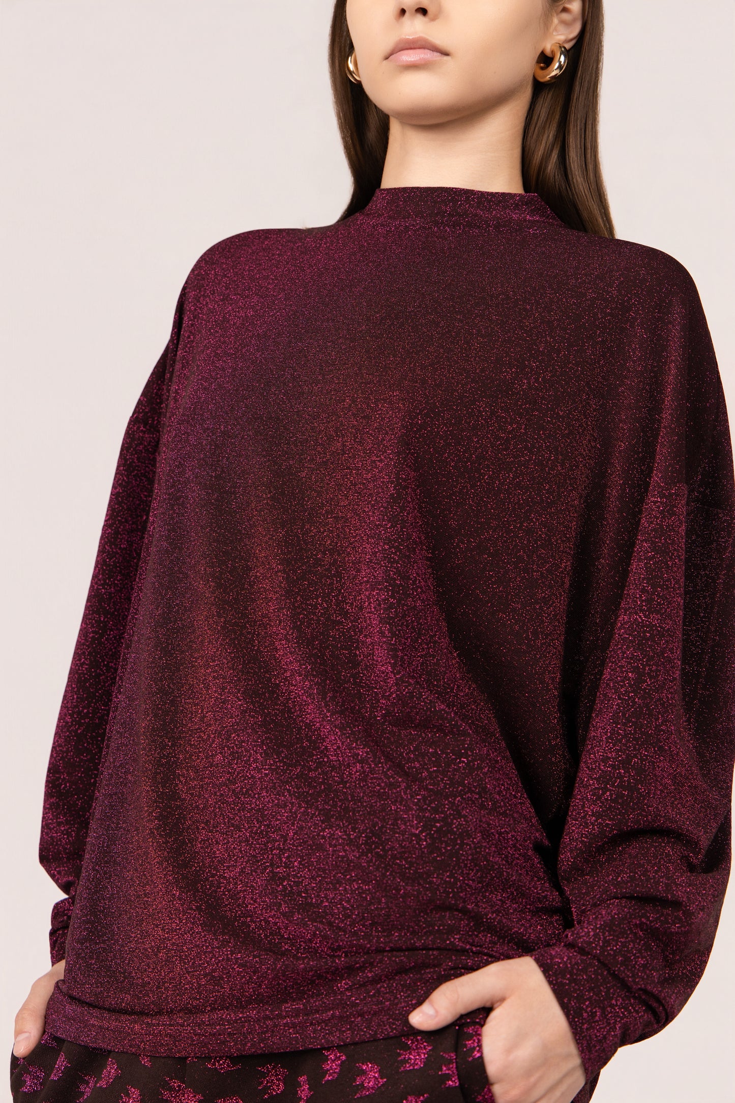 MAGLIA MANDALA PLIX MARRONE