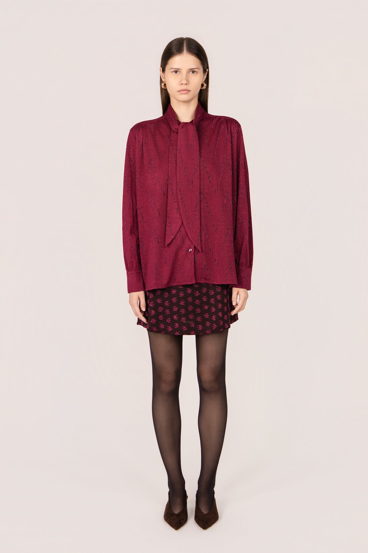 CAMICIA MARIELA CORDA BORDEAUX