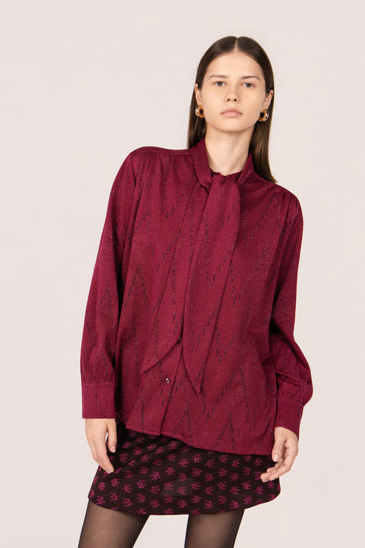 SHIRT MARIELA ROPE BORDEAUX