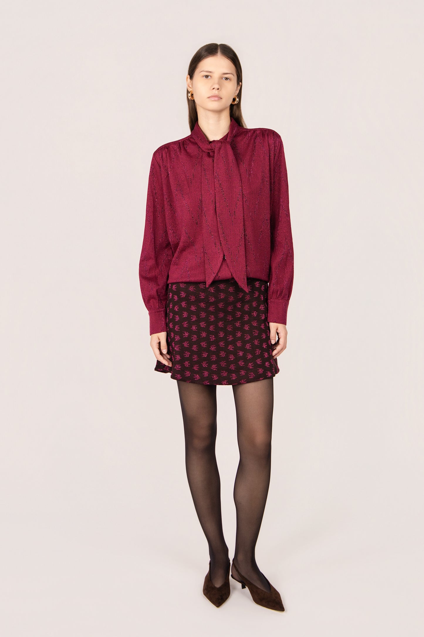 FUCHSIA SWALLOWS GENEVA SKIRT