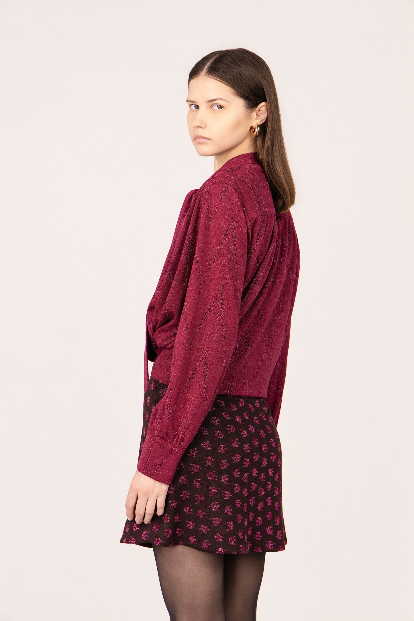 FUCHSIA SWALLOWS GENEVA SKIRT