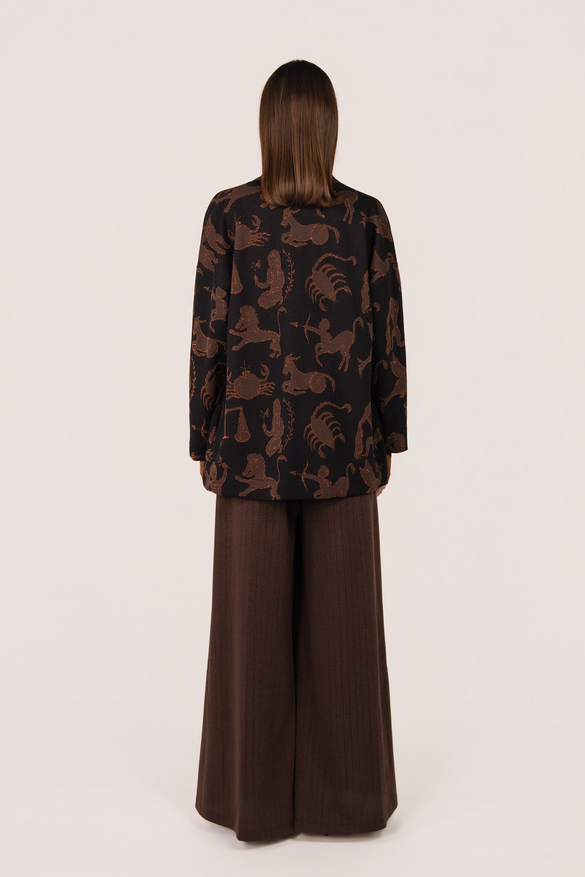 PANTALONE PALOMA GESSATO MARRONE