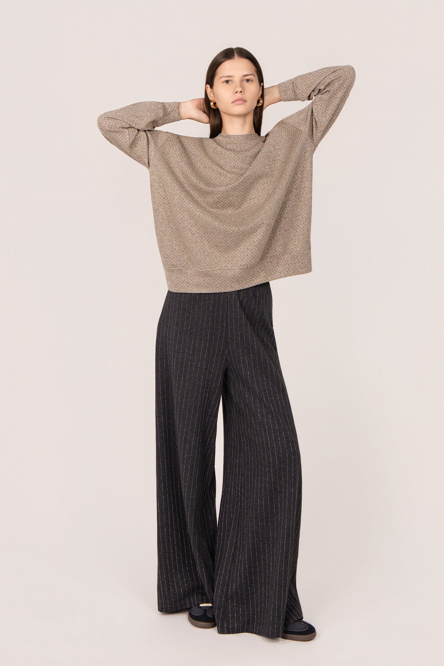 PANTALONE PALOMA GESSATO ANTRACITE
