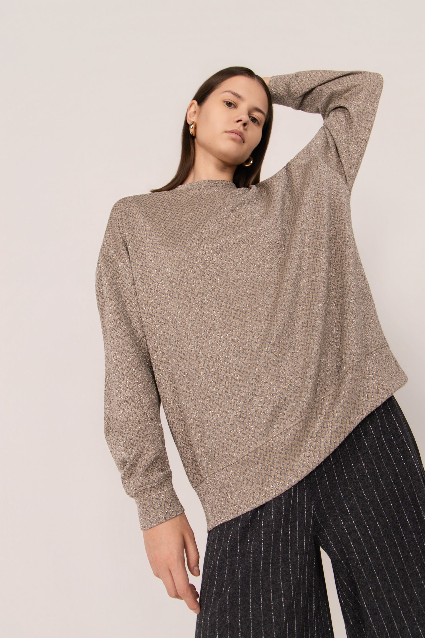 MAGLIA MELODIE SPINA GREIGE