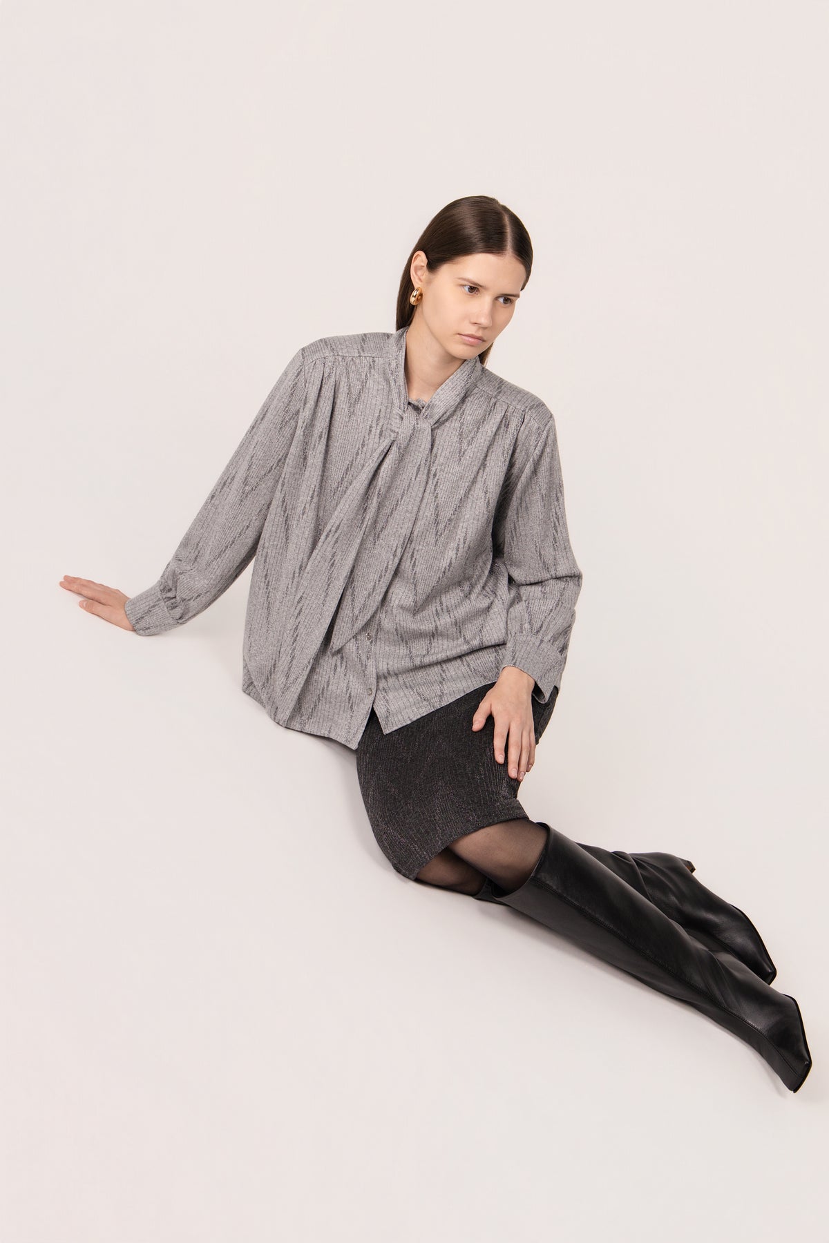 CAMICIA MARIELA CORDA GRIGIO