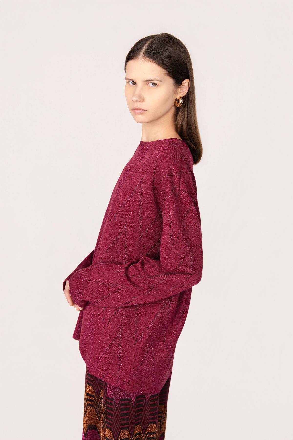 MAGLIA MARGI CORDA BORDEAUX