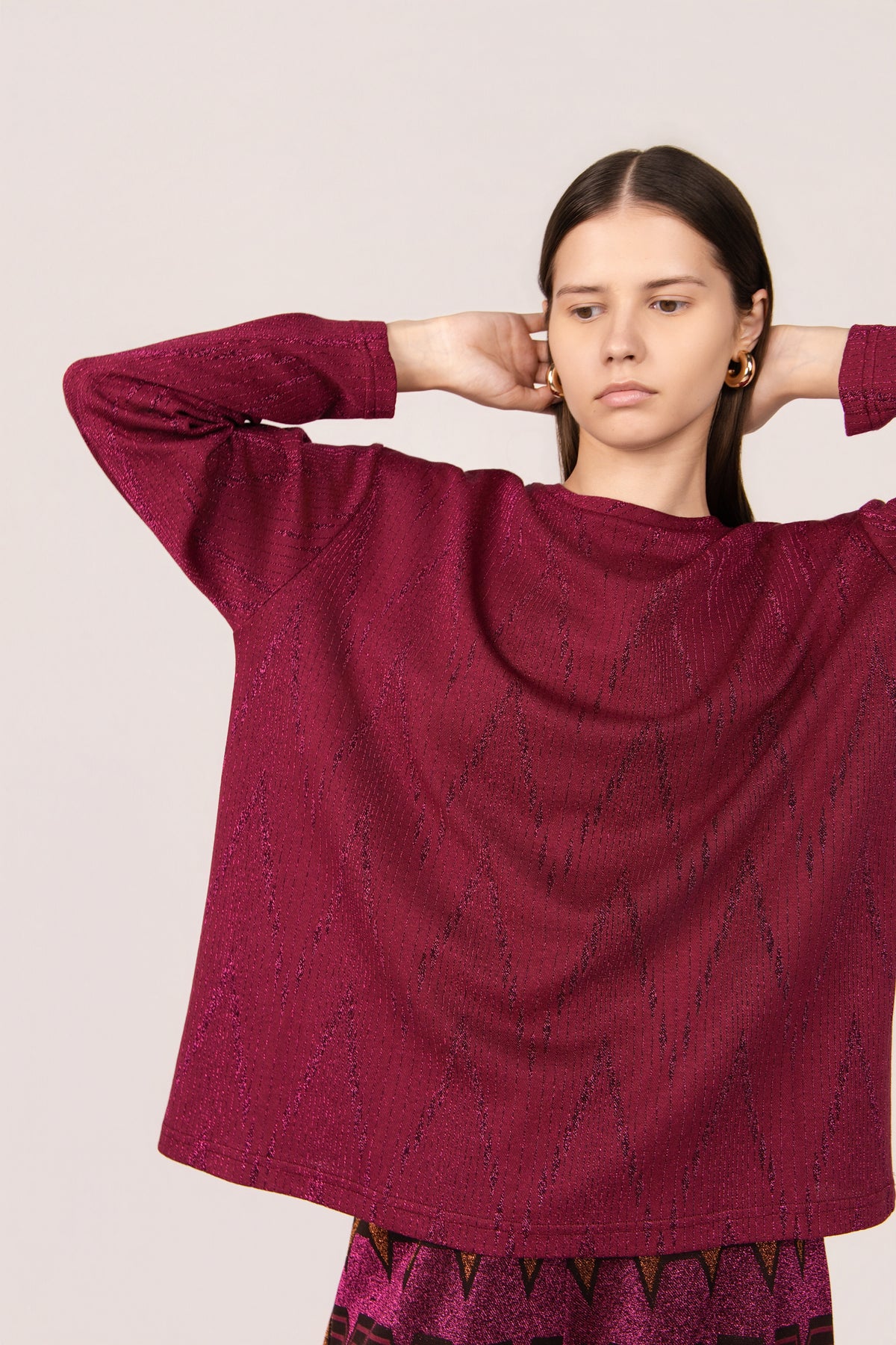 MAGLIA MARGI CORDA BORDEAUX