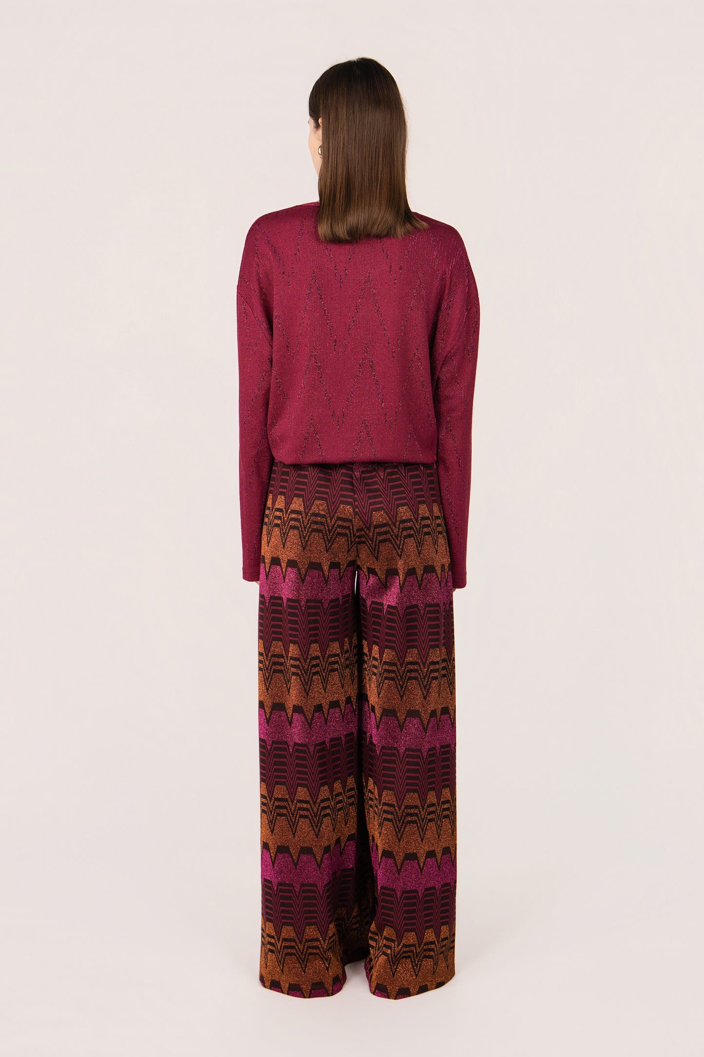 PANTALONE PALOMA TRAPEZIO MULTI FUCSIA