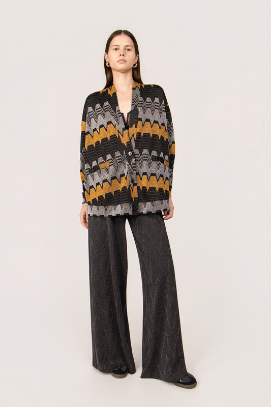 CARDIGAN MAUI TRAPEZIO MULTI NERO