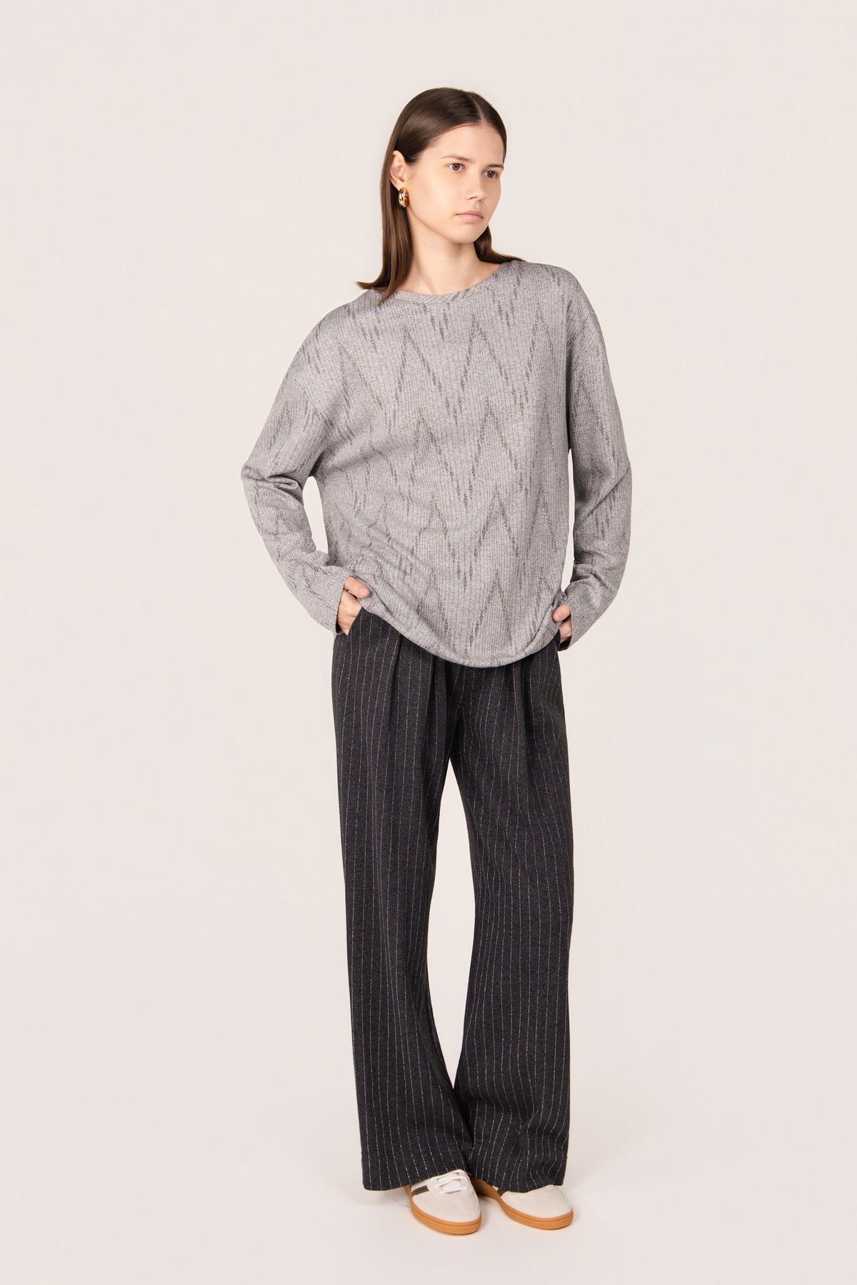 MAGLIA MARGI CORDA GRIGIO