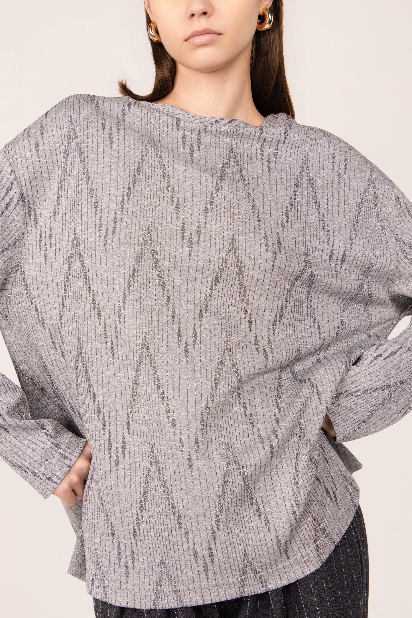 MAGLIA MARGI CORDA GRIGIO