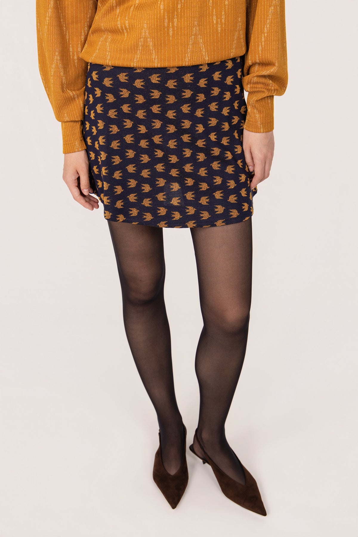 BLUE SWALLOWS GENEVA SKIRT