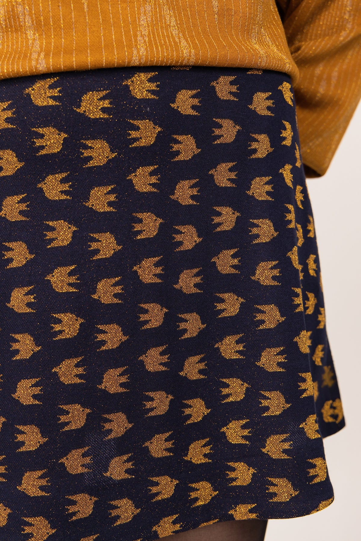 BLUE SWALLOWS GENEVA SKIRT