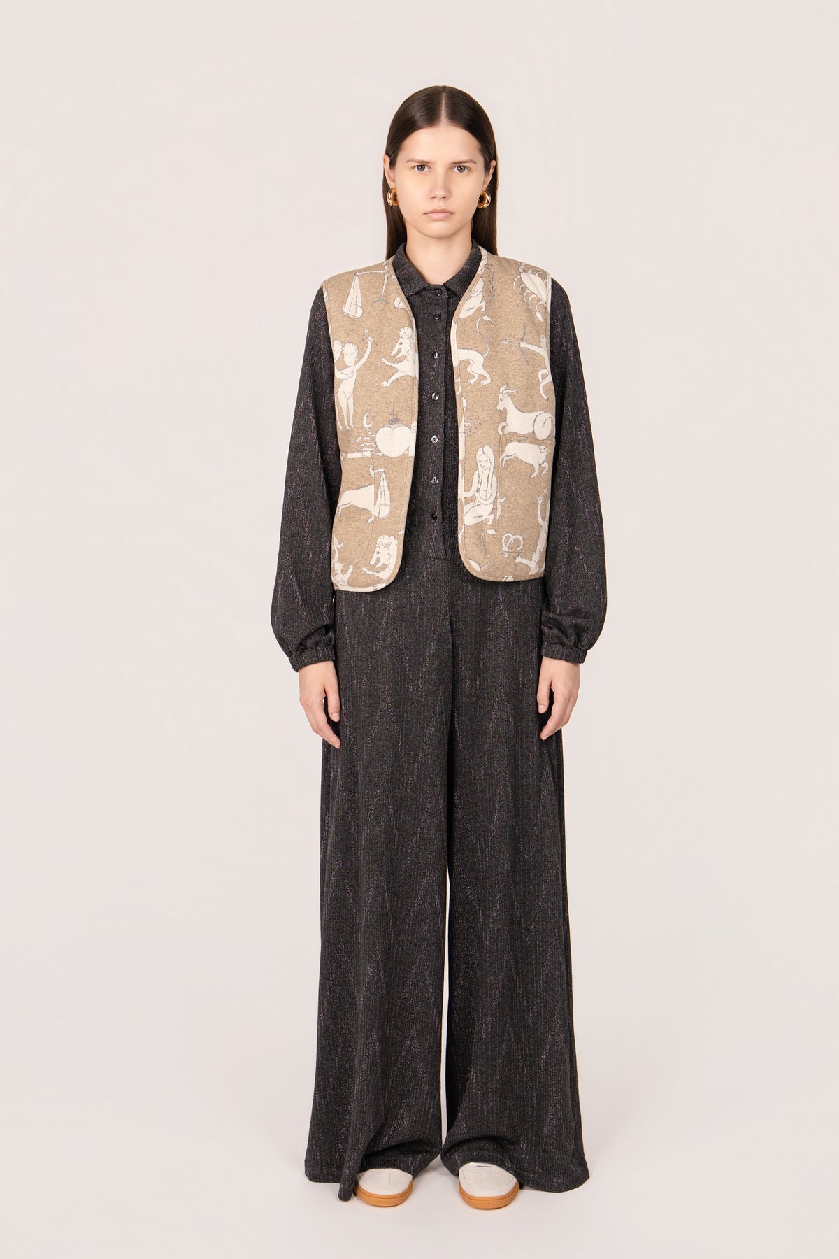 CANDY HAY HOROSCOPE WAISTCOAT + GREIGE THORN