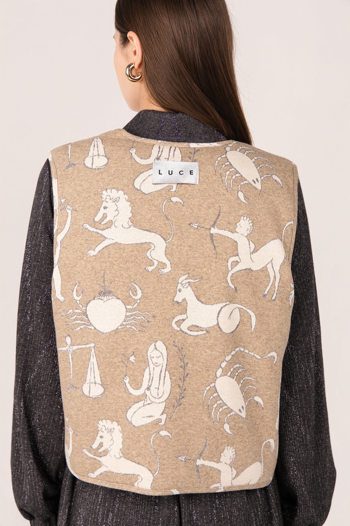 CANDY HAY HOROSCOPE WAISTCOAT + GREIGE THORN
