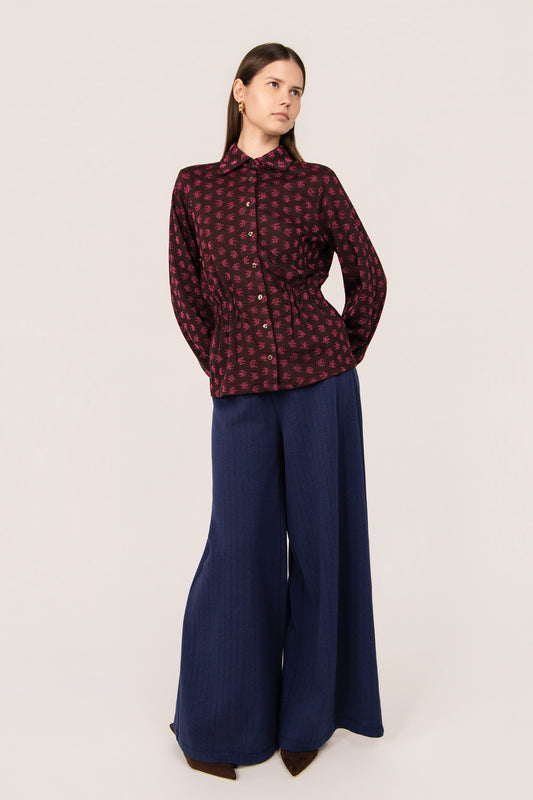 PALOMA PINSTRIPED BLUE TROUSERS
