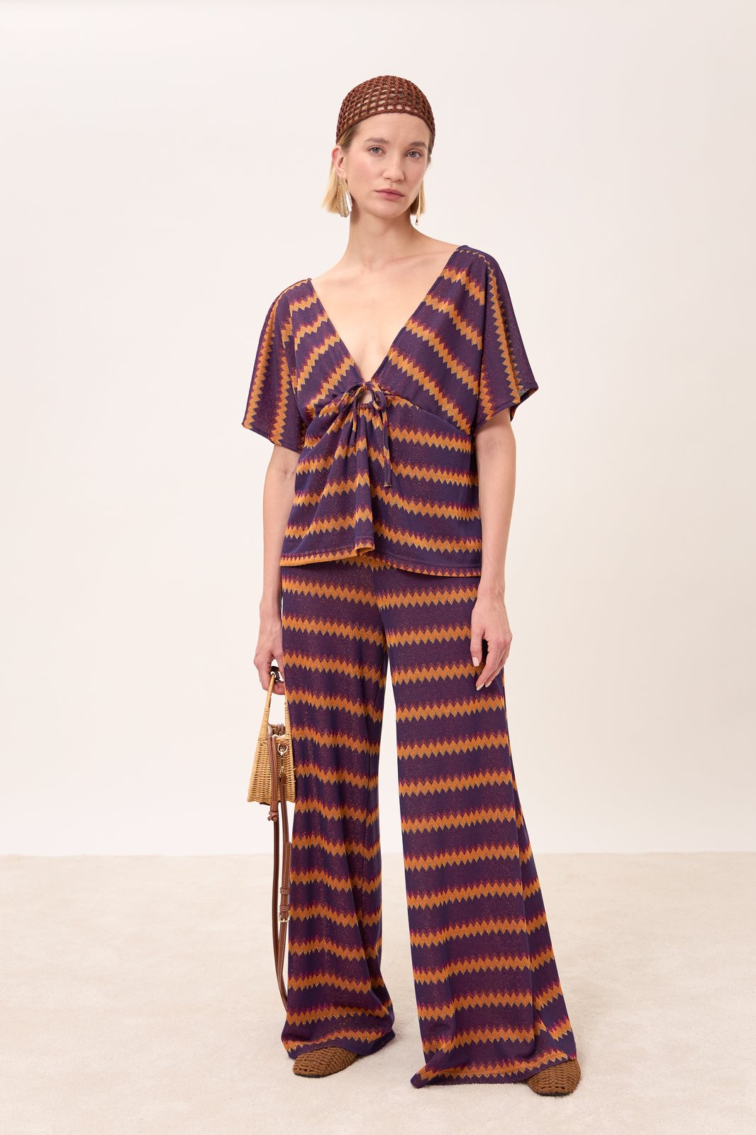 PANTALONE PALOMA CHEVRON CIPOLLA